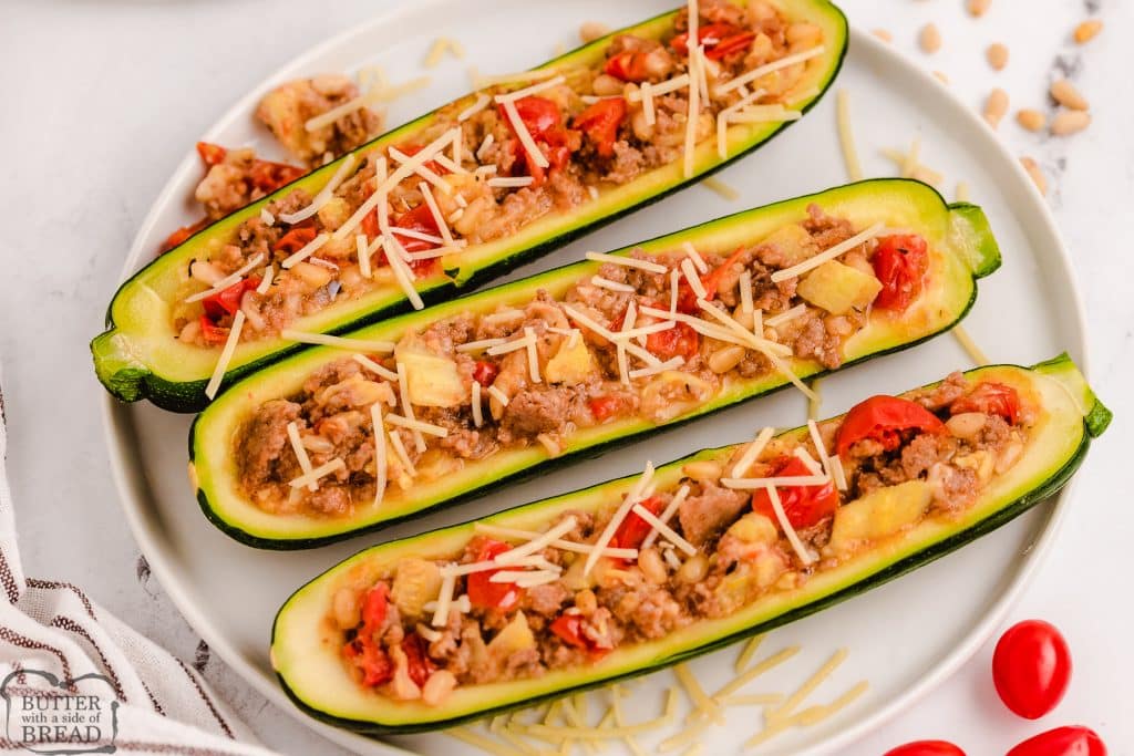 EASY STUFFED ZUCCHINI - Butter with a Side of Bread