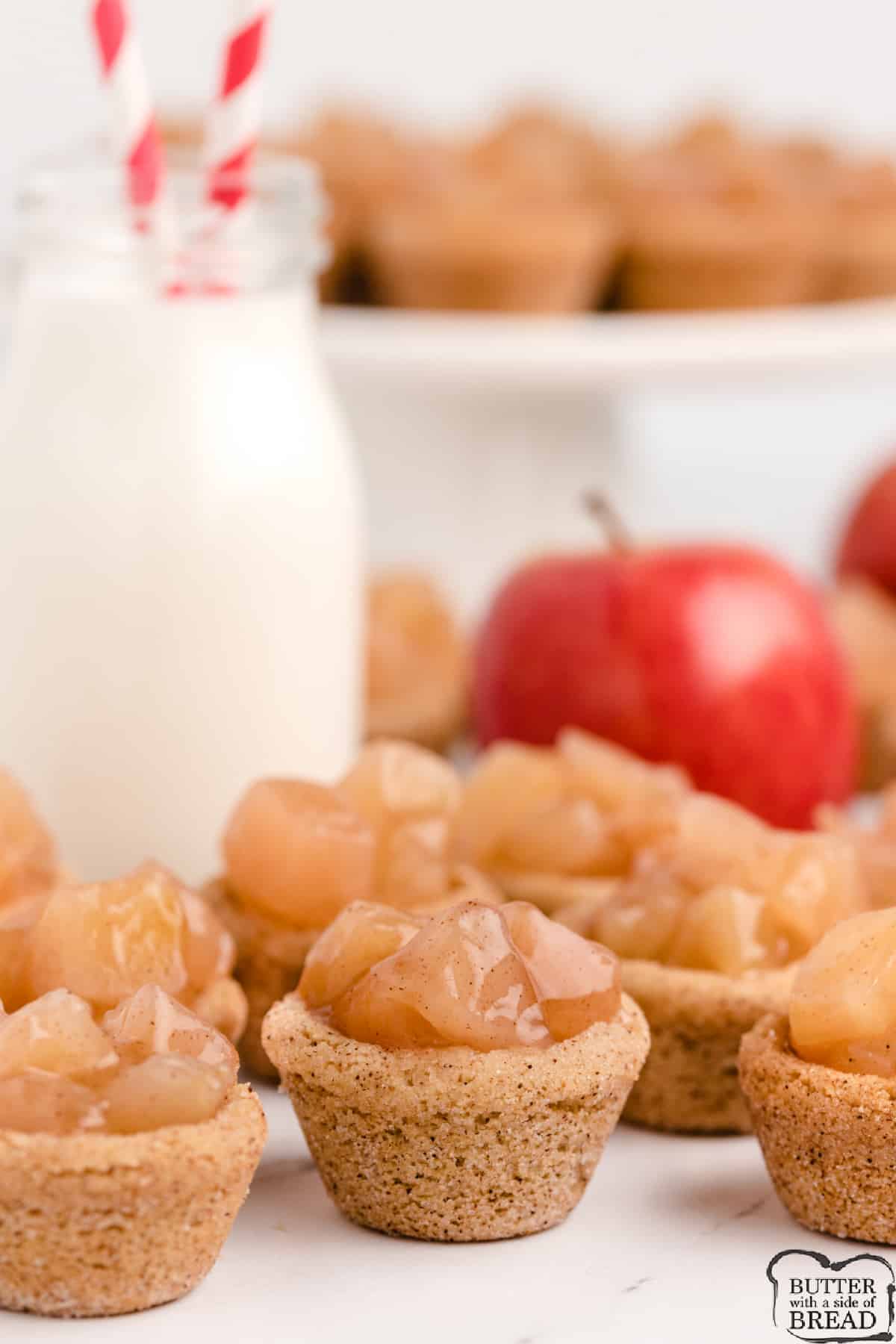 Snickerdoodle Apple Pie Bites are the perfect dessert to take to all of those holiday parties. These mini apple pies are easily made with a snickerdoodle cookie mix and a can of apple pie filling. 