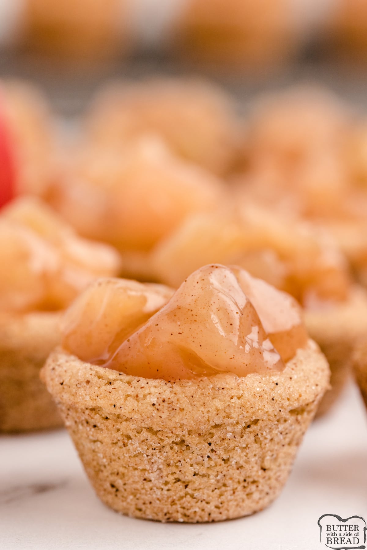 Snickerdoodle Apple Pie Bites are the perfect dessert to take to all of those holiday parties. These mini apple pies are easily made with a snickerdoodle cookie mix and a can of apple pie filling.