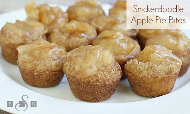 Snickerdoodle Apple Pie Bites are the perfect dessert to take to all of those holiday parties! With the snickerdoodle cookie mix they are SO easy to make!