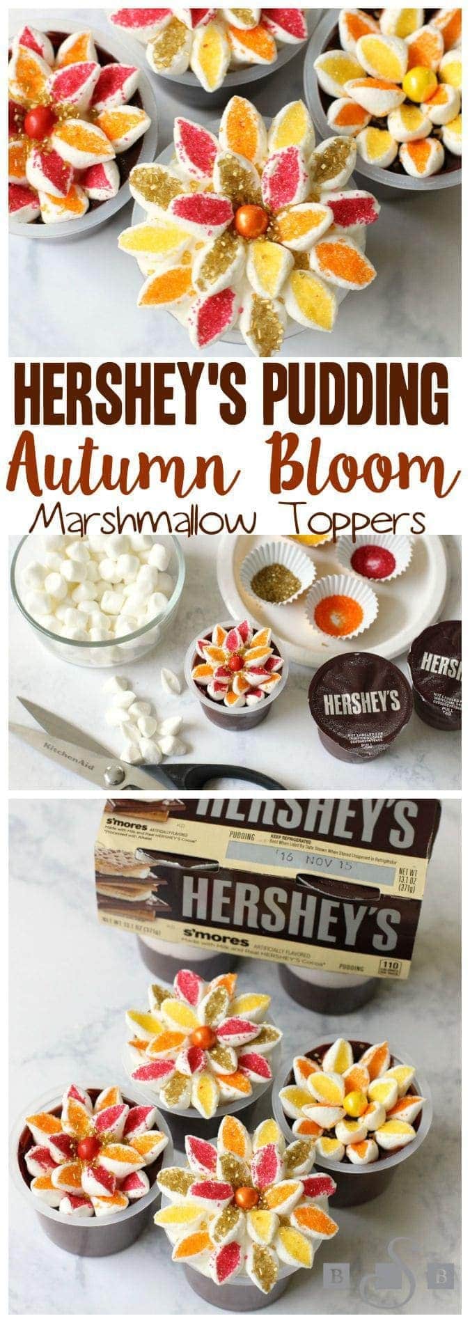 HERSHEY’S PUDDING AUTUMN BLOOM TOPPERS
