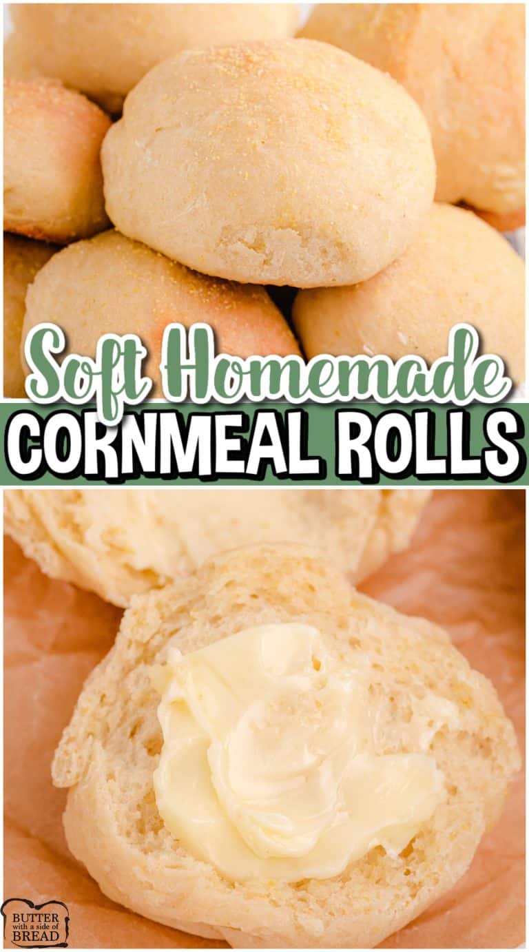 SOFT CORNMEAL DINNER ROLLS - Butter with a Side of Bread