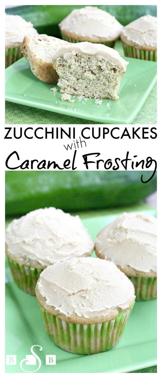 Zucchini Cupcakes with Caramel Frosting - Butter With a Side of Bread