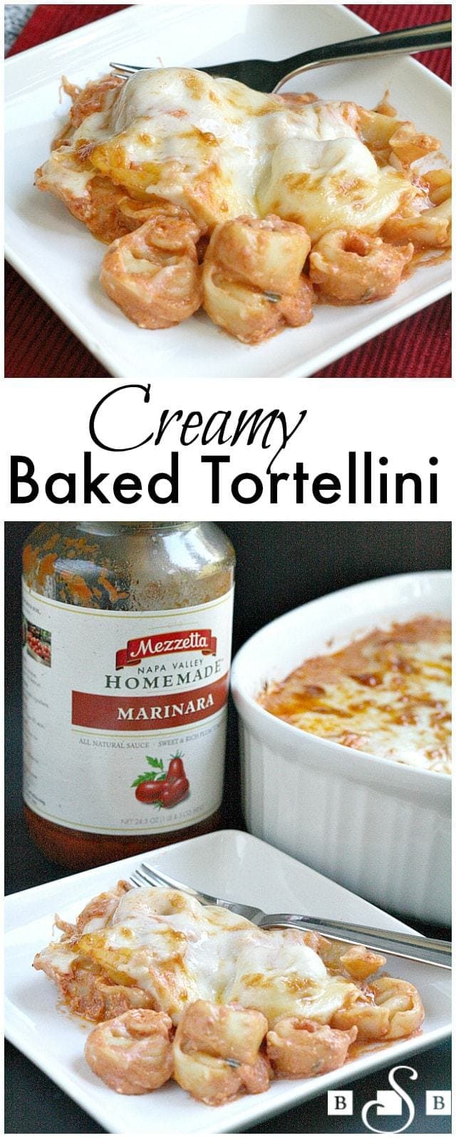 Creamy Baked Tortellini -Butter With a Side of Bread