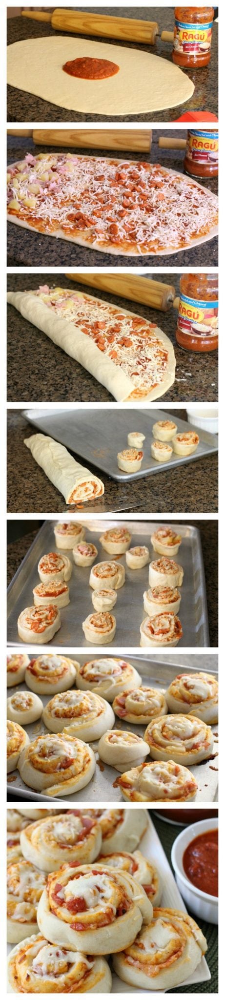 Pizza Pinwheels are made from a soft, homemade dough with delicious toppings inside and melted cheese on top, they are an amazing weeknight meal!