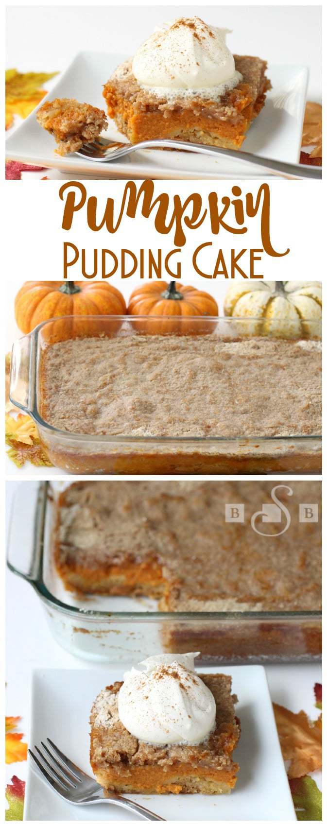 Pumpkin Pudding Cake is made with yellow cake mix, canned pumpkin pie filling, butter, and cinnamon. It's a perfect, delicious alternative for Pumpkin Pie! Or serve the two side by side and enjoy the best of both worlds!
