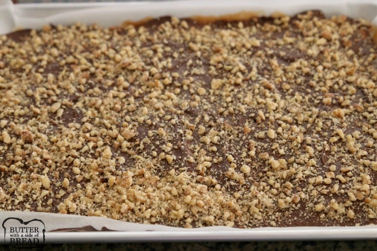 Easy Cracker Toffee is a simple toffee recipe made with saltine crackers, butter, sugar, chocolate & nuts! Perfect sweet & salty Christmas dessert for anyone who loves toffee. 