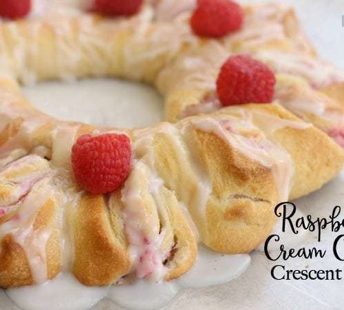 Raspberry Cream Cheese Crescent Ring Butter With A Side Of Bread