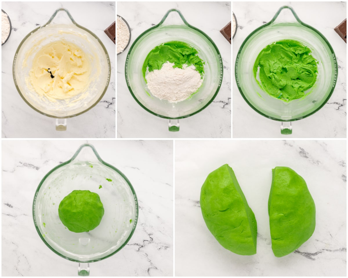 how to make mint green butter cookies