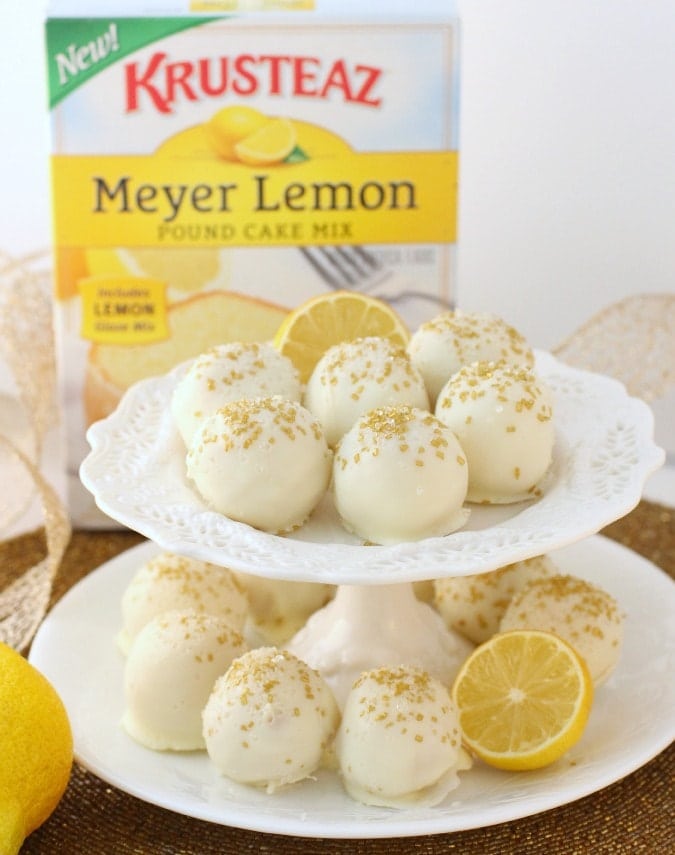 Lemon Cake Truffles from a mix are a win for everyone because they are easy to make and so delicious! You won't even mind needing to make more! 