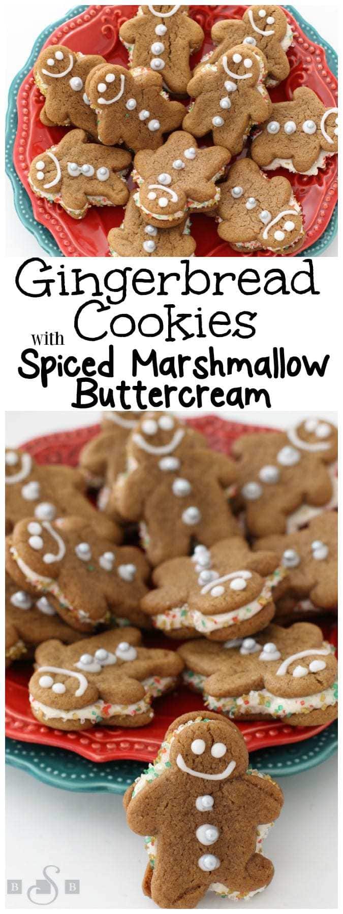 Gingerbread Cookies with Spiced Marshmallow Buttercream - Butter With A Side of Bread