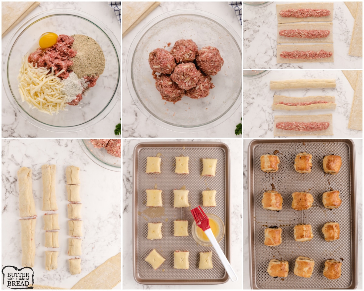 how to make Ranch Sausage Rolls