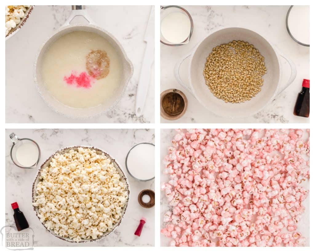 how to make pink popcorn