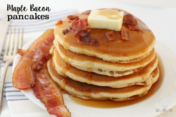 Maple Bacon Pancakes - Butter With A Side of Bread