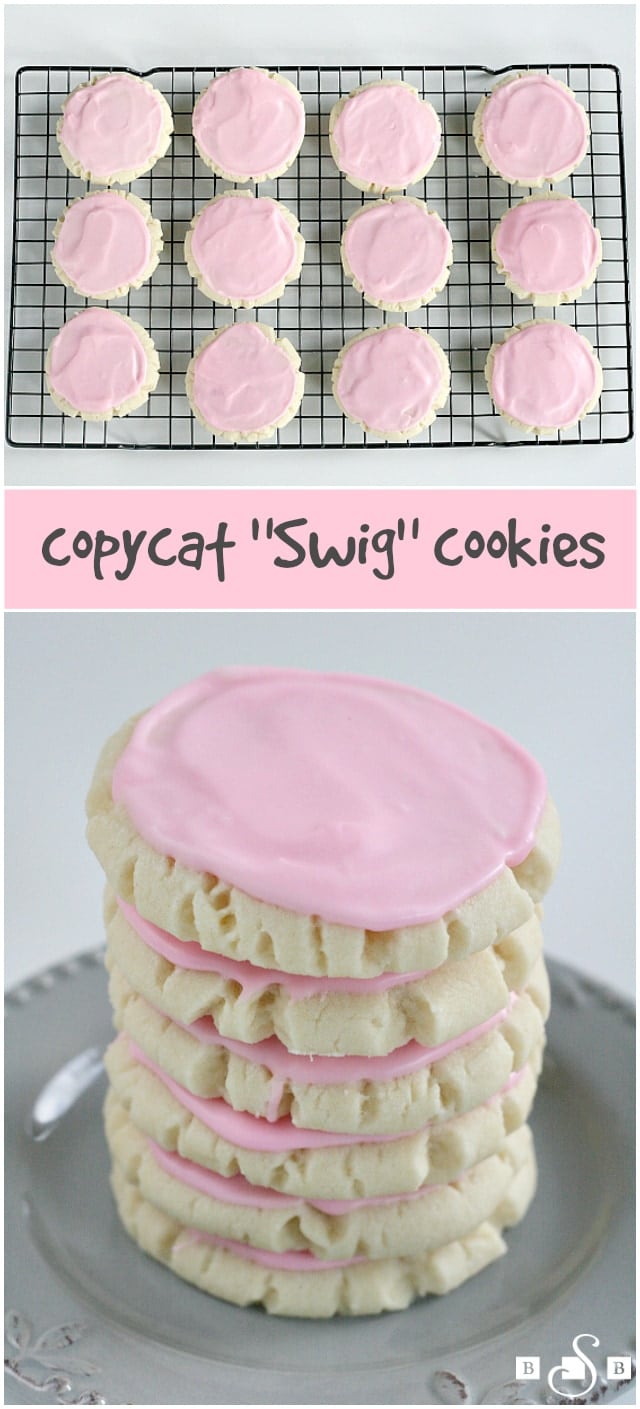 Swig Sugar Cookies are buttery, soft and somewhere in between a sugar cookie and shortbread, with a little bit of delicious frosting on top!