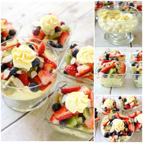 Fruit Topped Almond Cream - Butter With A Side of Bread