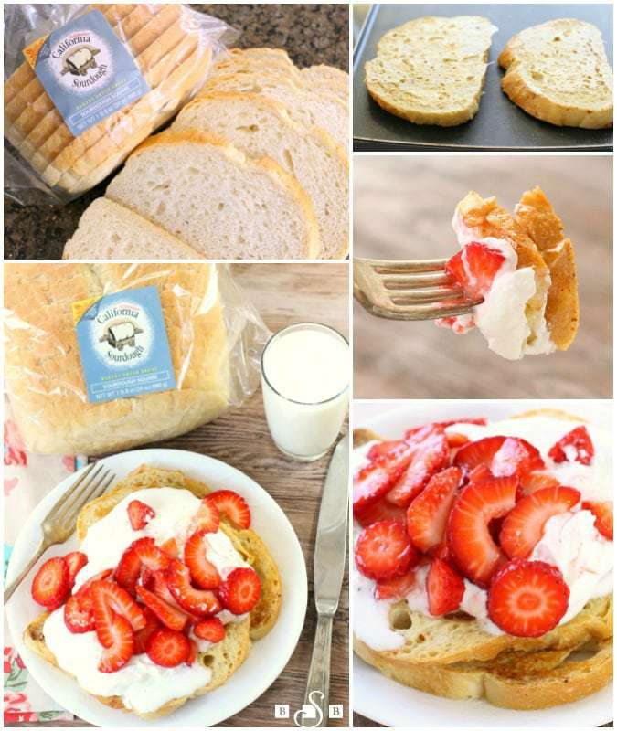 Strawberries & Cream French Toast - Butter With A Side of Bread