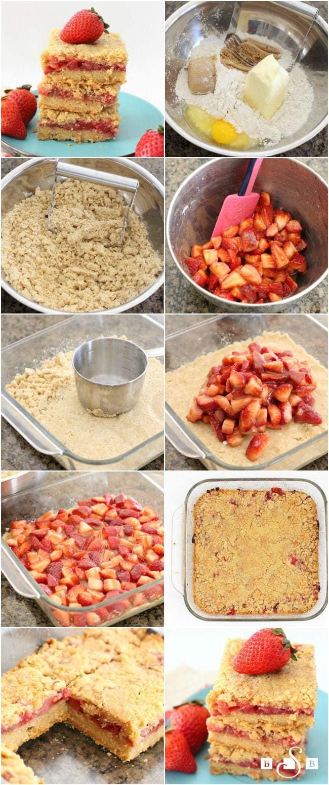 Strawberry Crumb Bars - Butter With A Side of Bread