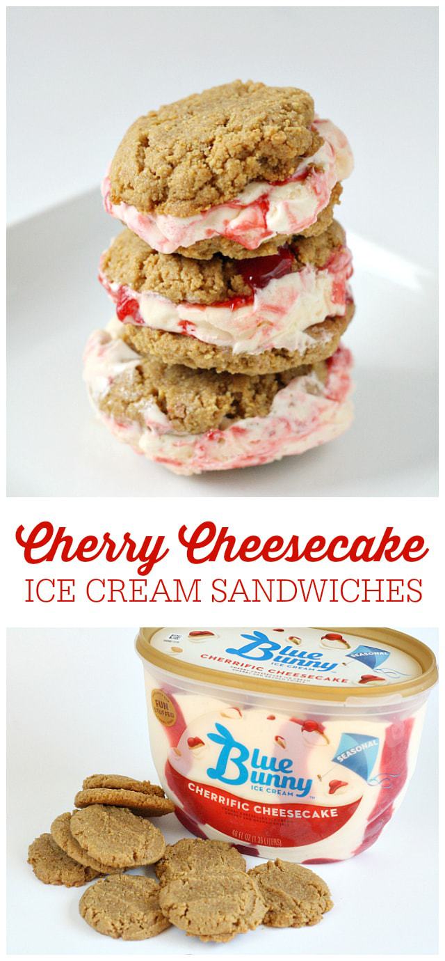 Cherry Cheesecake Ice Cream Sandwiches - Butter With a Side of Bread