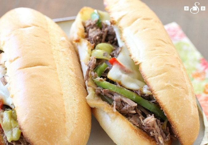 Slow Cooker Italian Beef Sandwiches - Butter With A Side of Bread