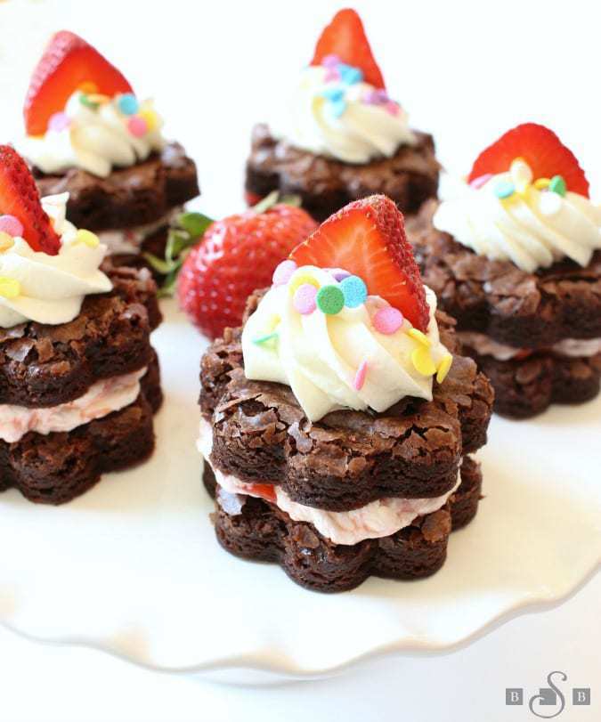 Stacked Strawberry Brownies - Butter With A Side of Bread