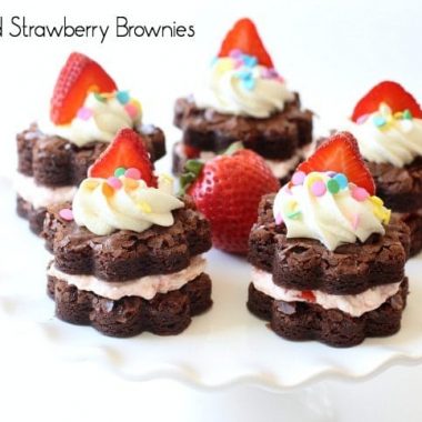 Stacked Strawberry Brownies - Butter With A Side of Bread