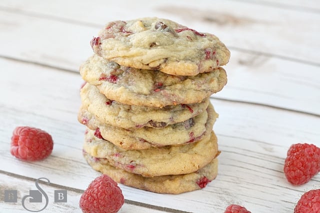 Raspberry Chocolate Chip Cookies are absolutely amazing! Adding fresh raspberries to a delicious classic cookie recipe makes such a delicious difference!