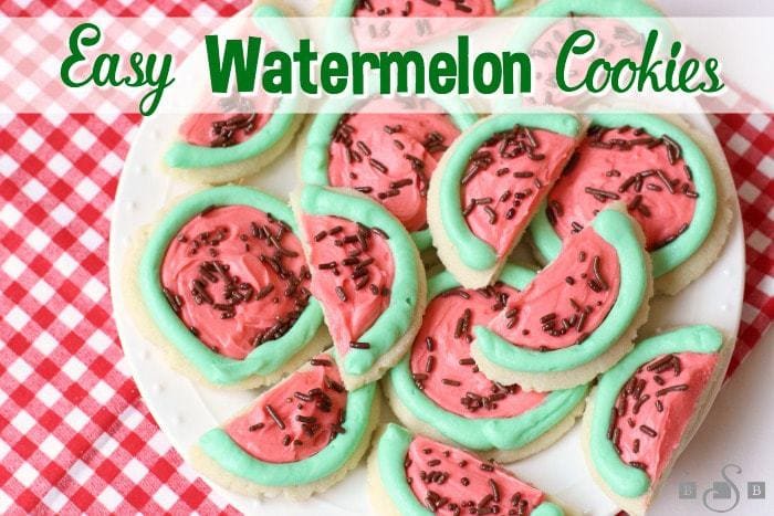 Easy Watermelon Cookies - Butter With A Side of Bread