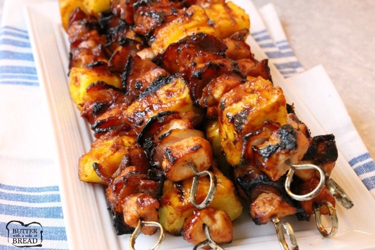 Tender chicken paired with tangy pineapple and smoky bacon all slathered with your favorite BBQ sauce. This is one of my favorite grilled BBQ chicken dinners!