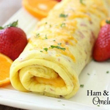 Ham & Cheese Omelet Roll - Butter With A Side of Bread