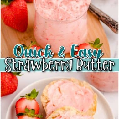 Strawberry Butter a simple and delightful fresh fruit spread that is great on biscuits, rolls and toast! It takes only 3 ingredients and just 5 minutes to make this amazing strawberry butter recipe.