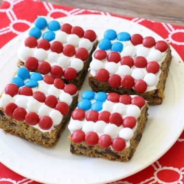 Patriotic Chocolate Chunk Cookie Bars - Butter With A Side of Bread