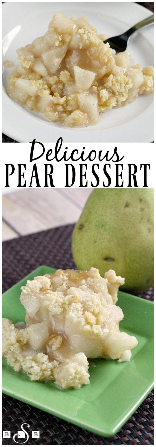 Delicious Pear Dessert - Butter With a Side of Bread
