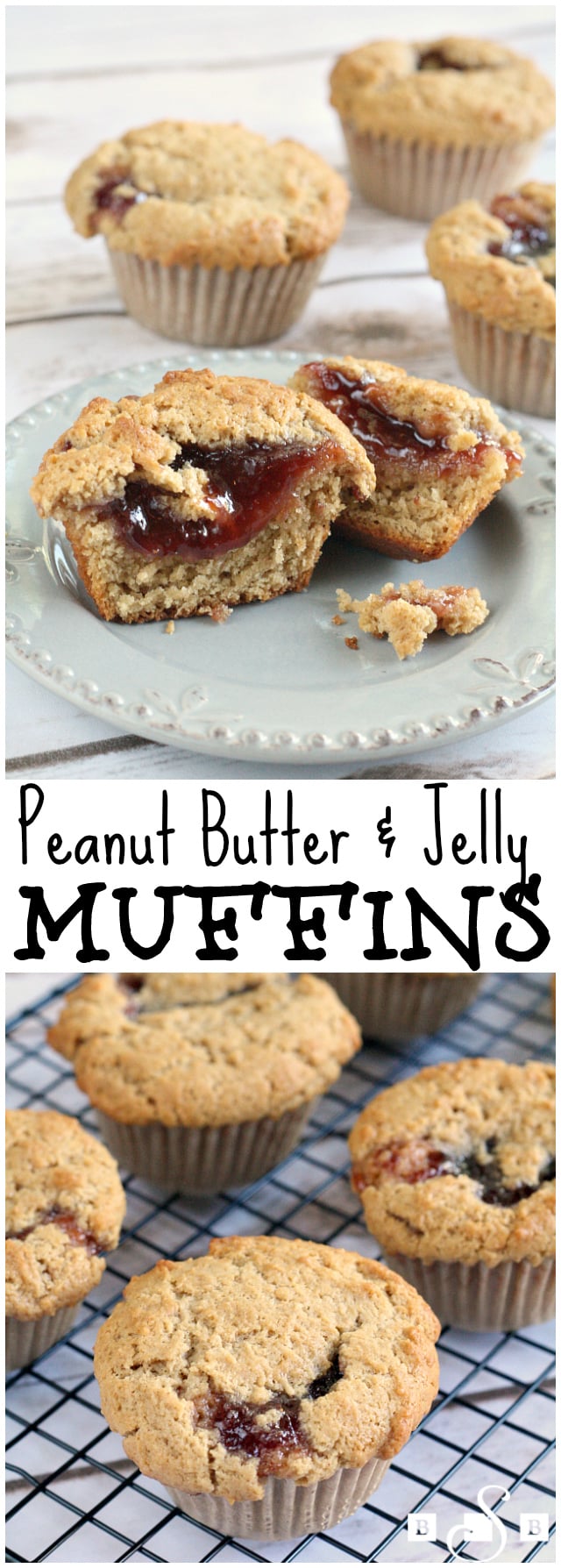 Packing lunches for four kids every day is a bit of a challenge, and I love that I can always find everything I need at my local Kroger store. My kids love peanut butter and jelly so I'm always looking for ways to spice it up just a little. I made this muffins and they were a huge success with my kids (and my husband too)! These would be great to pack in school lunches or even to serve as an after school snack with a big glass of milk.