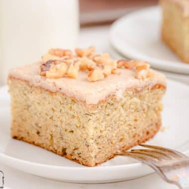 brown butter frosted banana cake