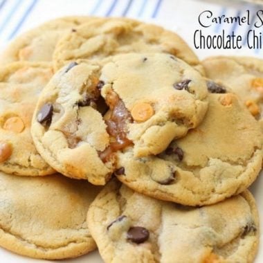 Caramel Stuffed Chocolate Chip Cookies - Butter With A Side of Bread