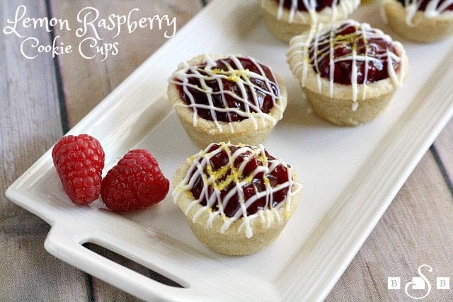Lemon Raspberry Cookie Cups - Butter With a Side of Bread