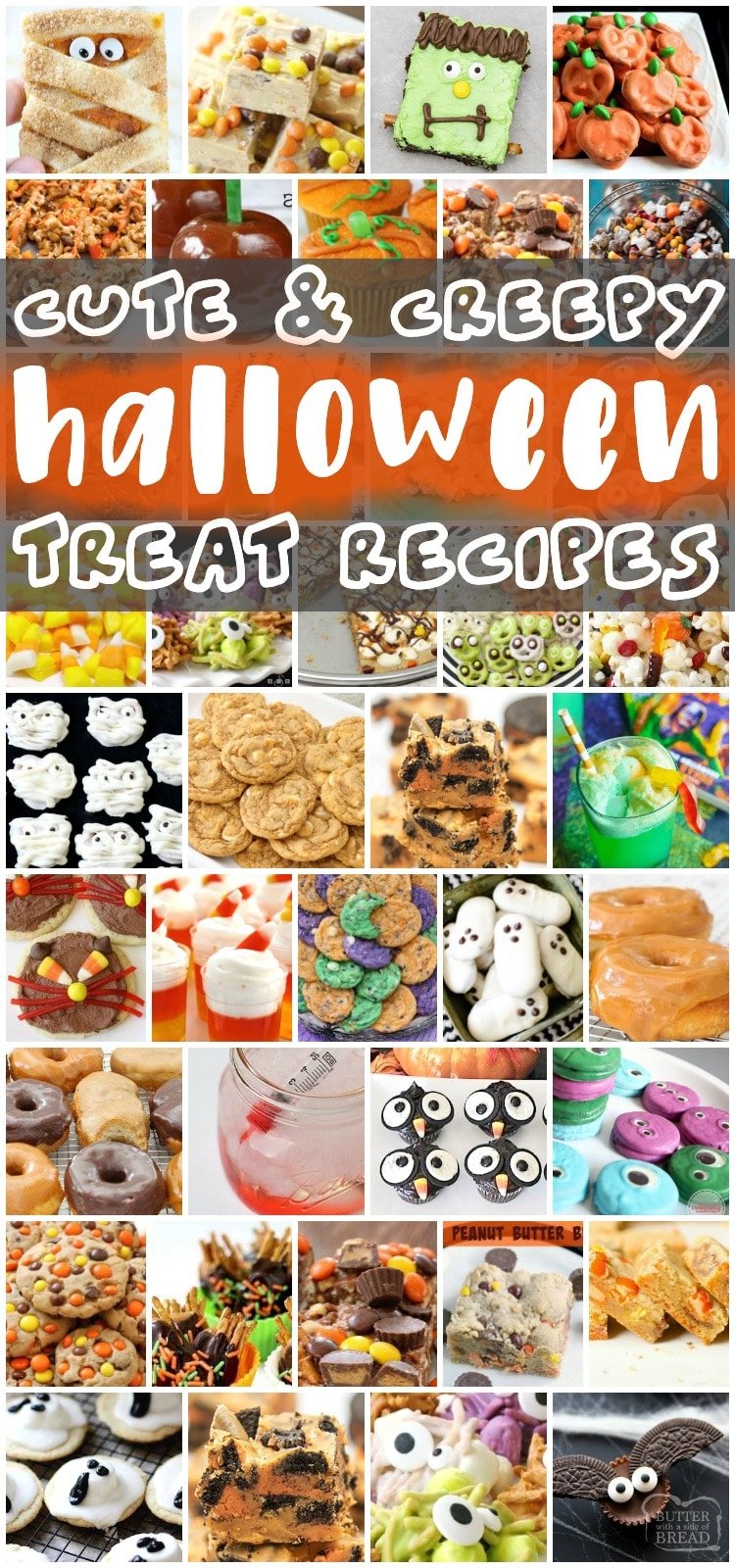These cute & creepy Halloween treats are perfect for parties! Cute, creepy, spooky and DELICIOUS! Here are all the Halloween treats you need to make this Halloween one to remember!