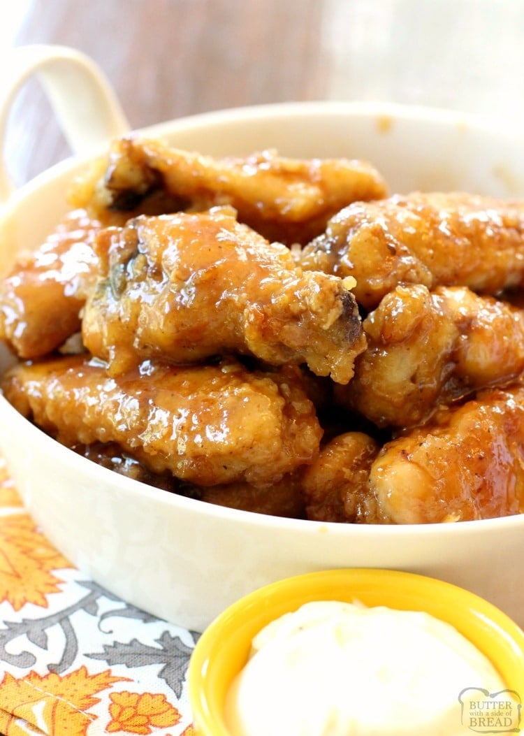 Honey Glazed Chicken Wings are baked, then smothered with a delicious sweet honey glaze. Simple baked chicken wings recipe are literally finger-lickin’ good!