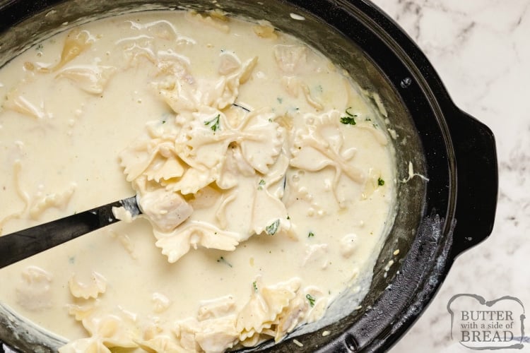 Slow cooker chicken alfredo soup recipe