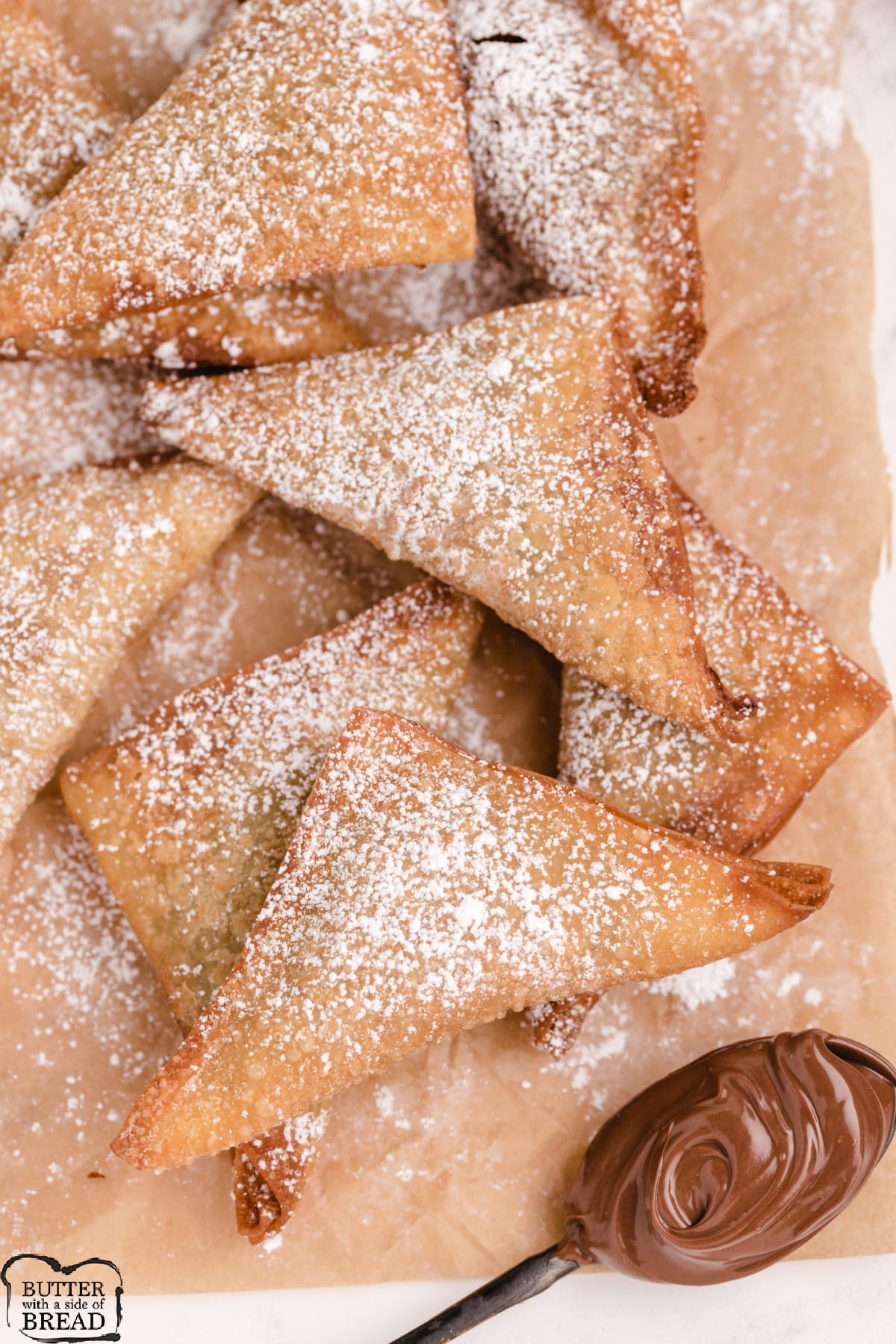 Simple fried pastry filled with Nutella 