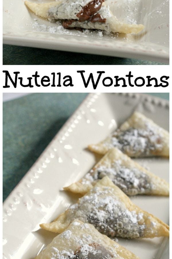 These amazing Nutella filled wontons come together in just a few minutes with only a few simple ingredients!