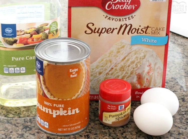 ingredients needed to make pumpkin poke cake recipe