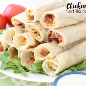Chicken Club Tortilla Roll-Ups - Butter With A Side of Bread