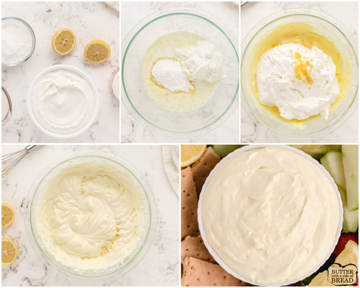 how to make lemon fruit dip