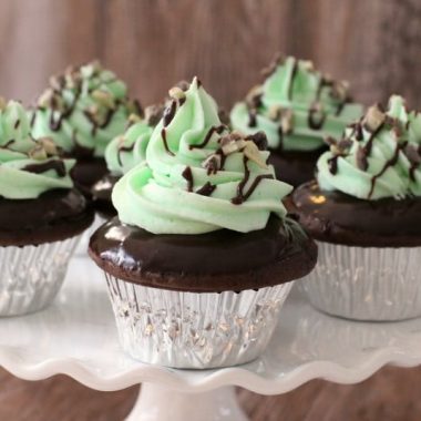 Mint Chocolate Cupcakes + How to make a boxed cake mix taste better