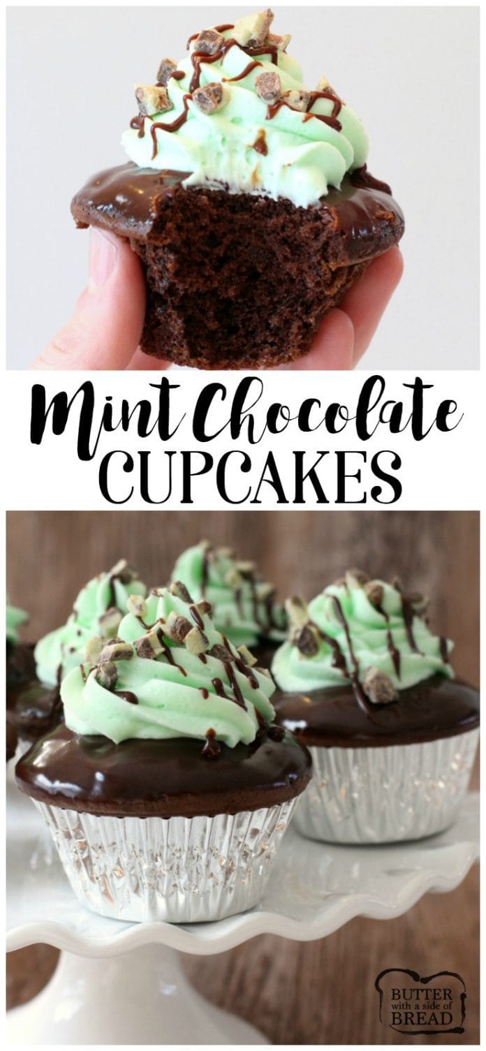 MINT CHOCOLATE CUPCAKES + BOXED CAKE MIX HACKS - Butter with a Side of ...