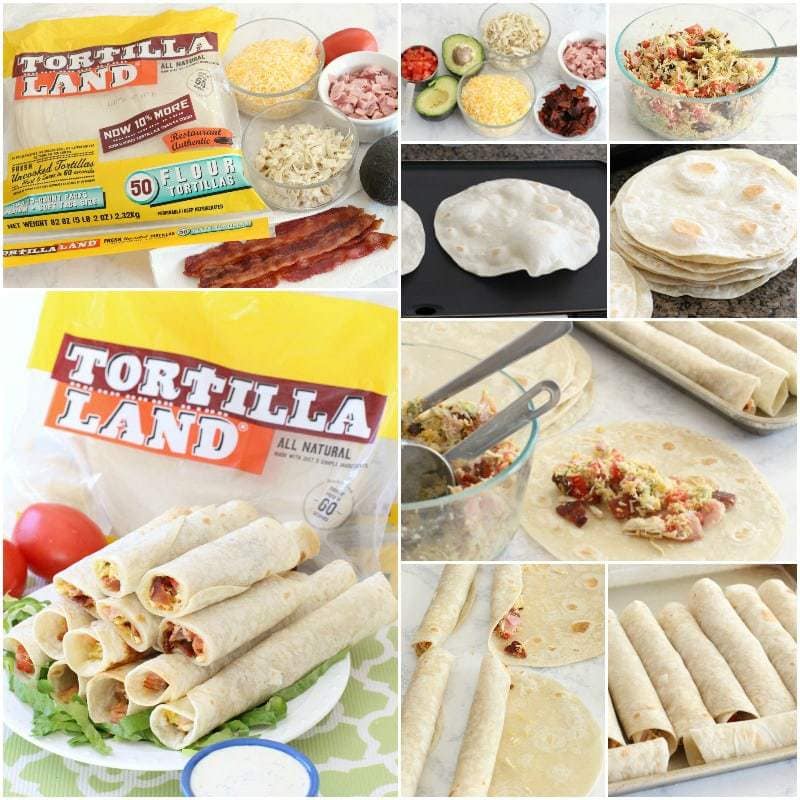 Chicken Club Tortilla Roll-Ups - Butter With A Side of Bread