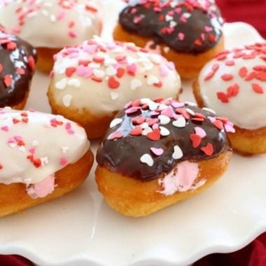 Easy 20-Minute Cream Filled Valentines Donuts - Butter With A Side of Bread