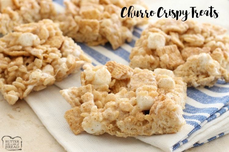 Easy Churro Crispy Treats - Butter With A Side of Bread